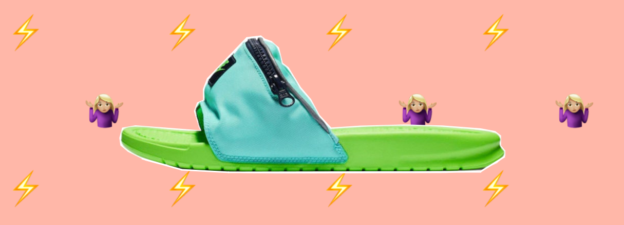 nike slippers met rits