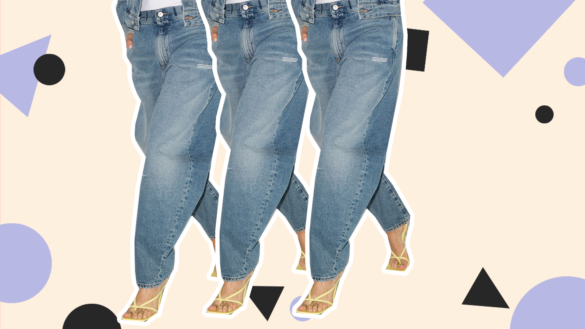 Sheego Baggy broek blauw casual uitstraling Mode Broeken Baggy broeken 