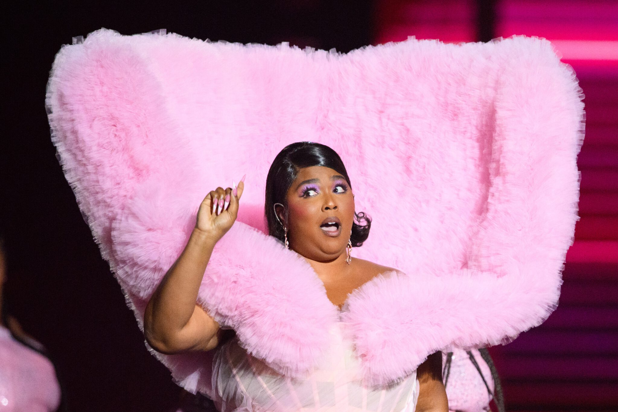 Lizzo in NXT Museum in Amsterdam en was aan het trippen van de paddo's