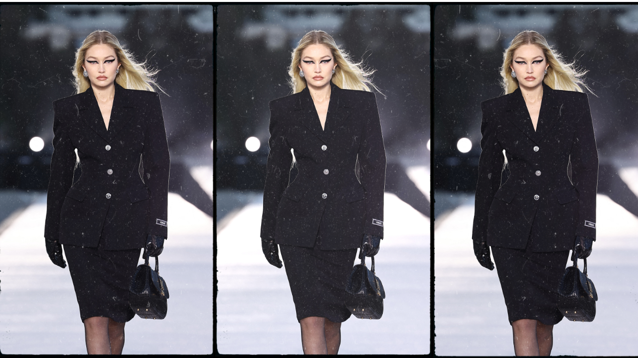 Dit zijn de beste dupes van Gigi Hadids viral blazer tijdens Versace FW23