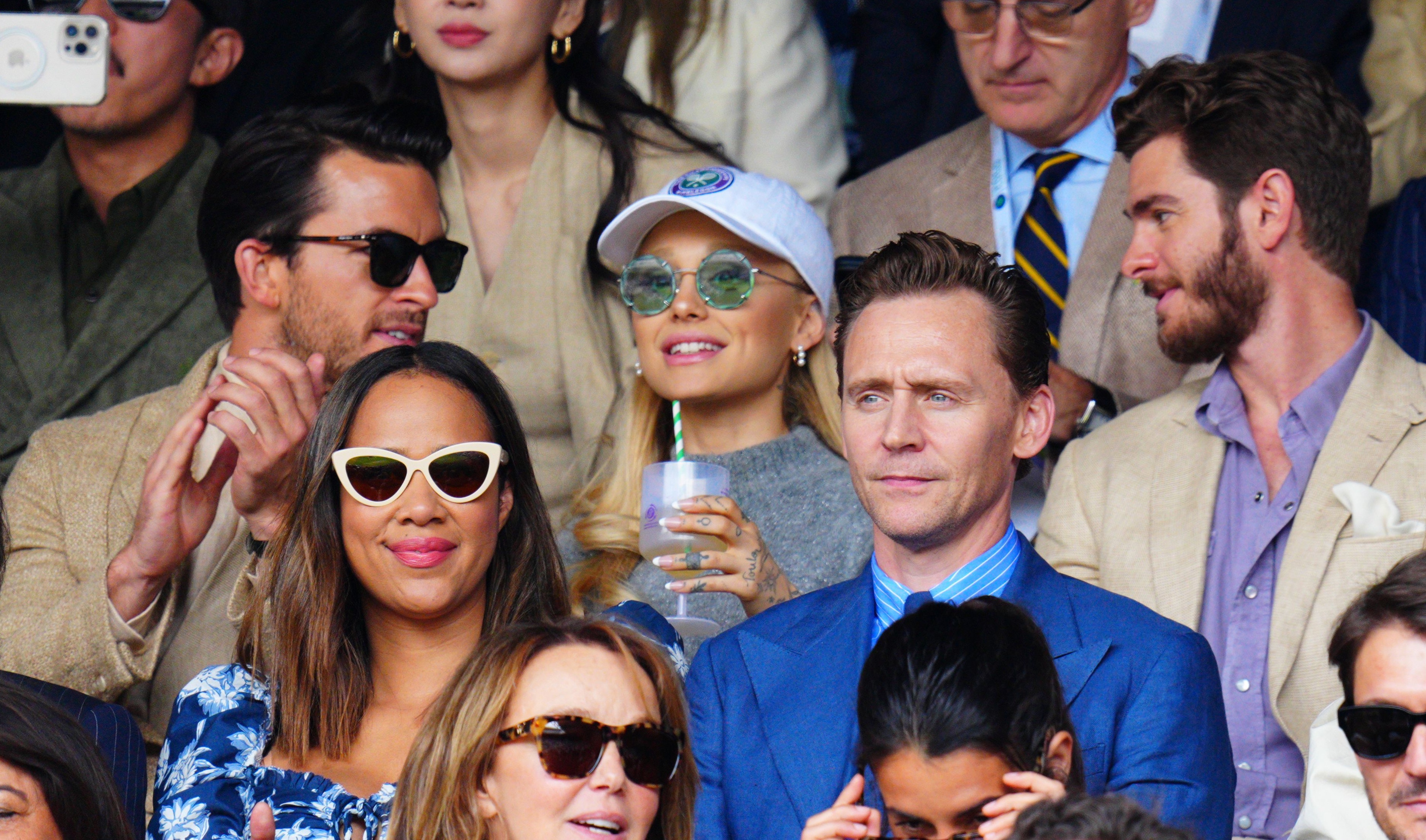 Wimbledon Tennis Ariana Grande, Jonathan Bailey en Andrew Garfield