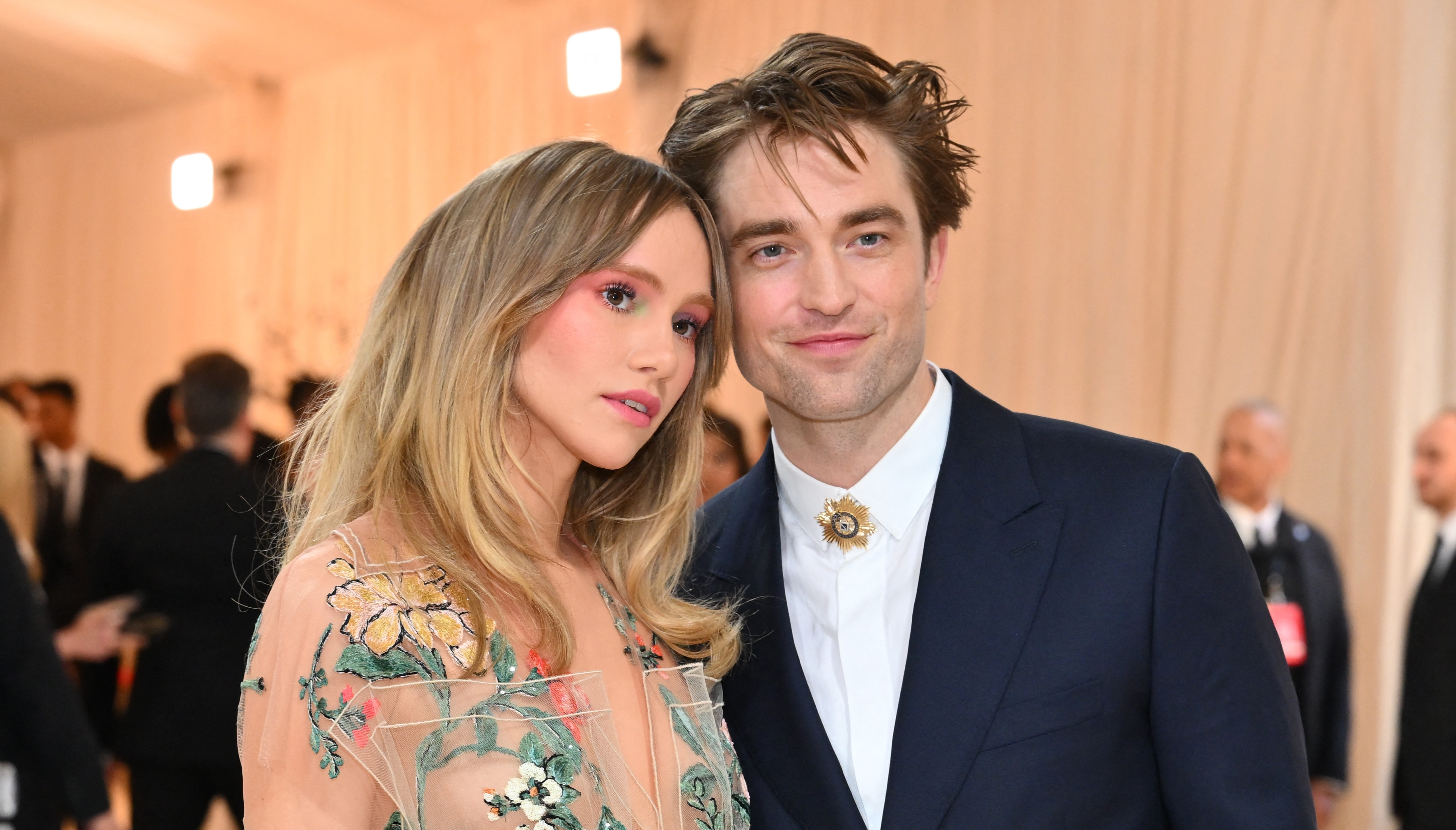 Robert Pattinson and English model Suki Waterhouse arrive for the 2023 Met Gala at the Metropolitan Museum of Art on May 1, 2023, in New York. The Gala raises money for the Metropolitan Museum of Art's Costume Institute. The G