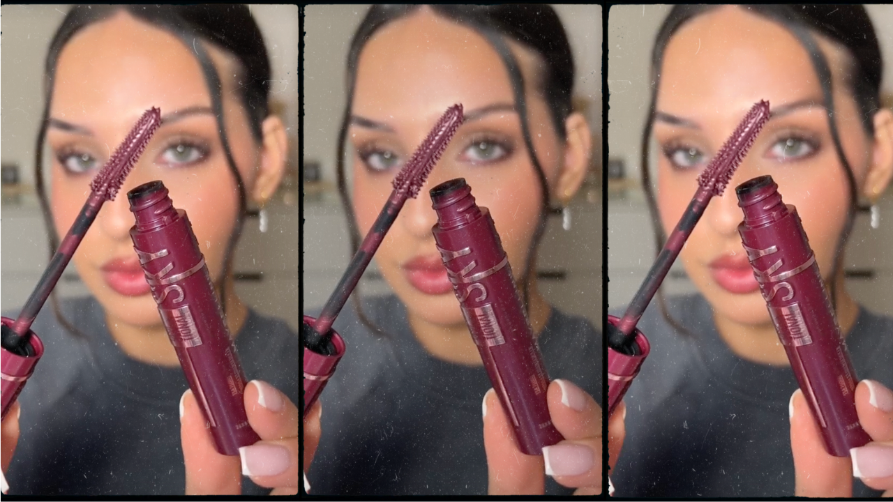 bordeauxrode mascara trucje