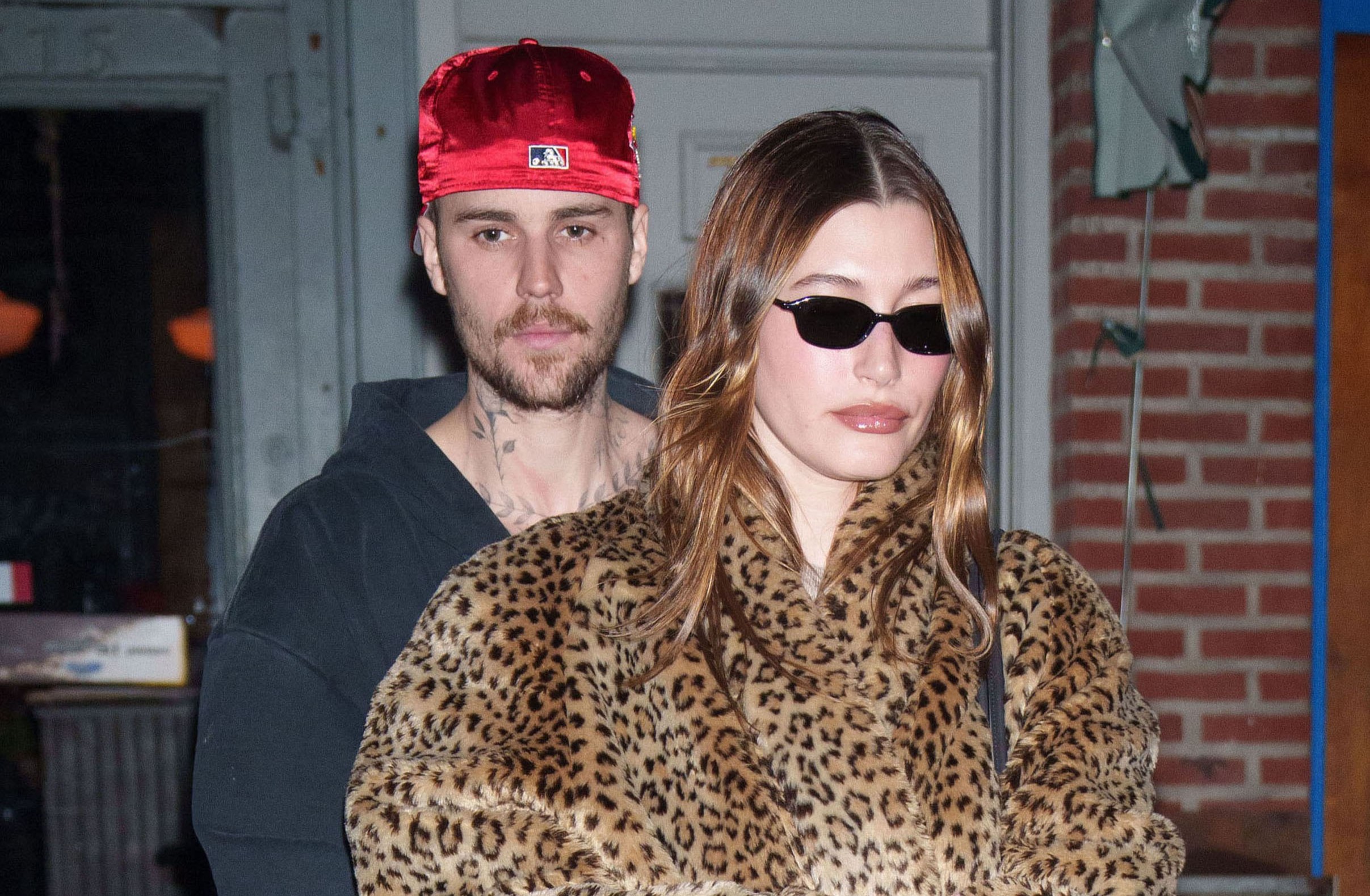 Justin Bieber and Hailey Bieber are seen on February 6, 2025 in New York City, NY.