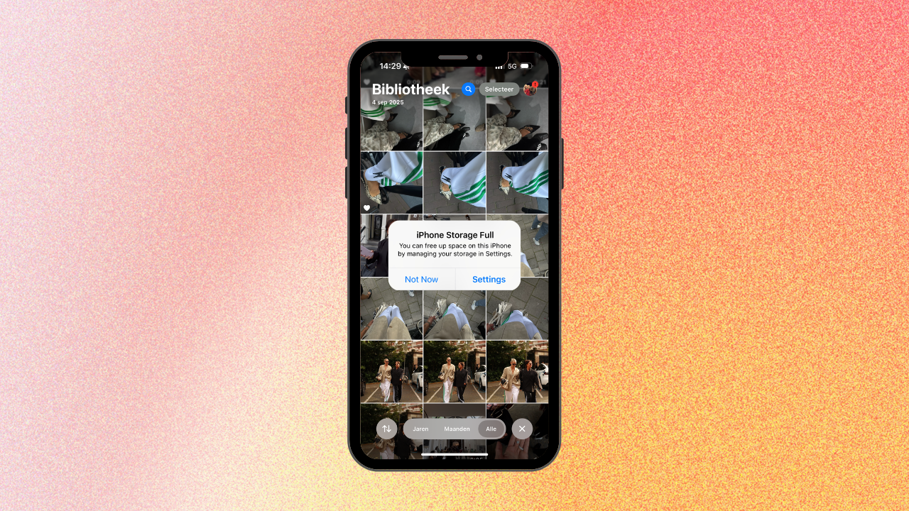 ruimte maken telefoon opschonen