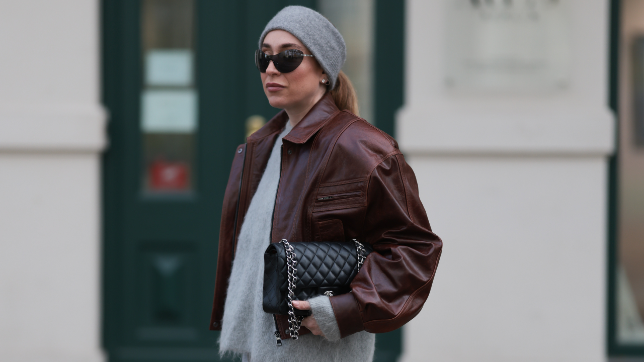 faux leather jacket h&m