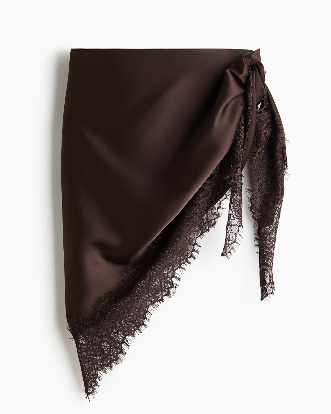 Driehoekige sjaal met kant