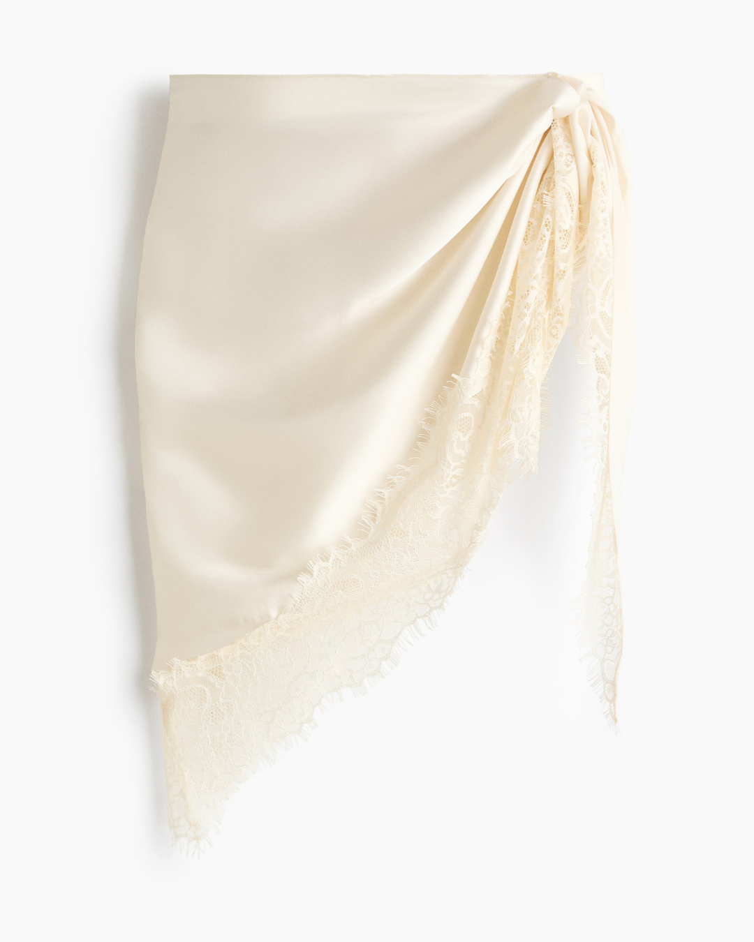 Driehoekige sjaal met kant