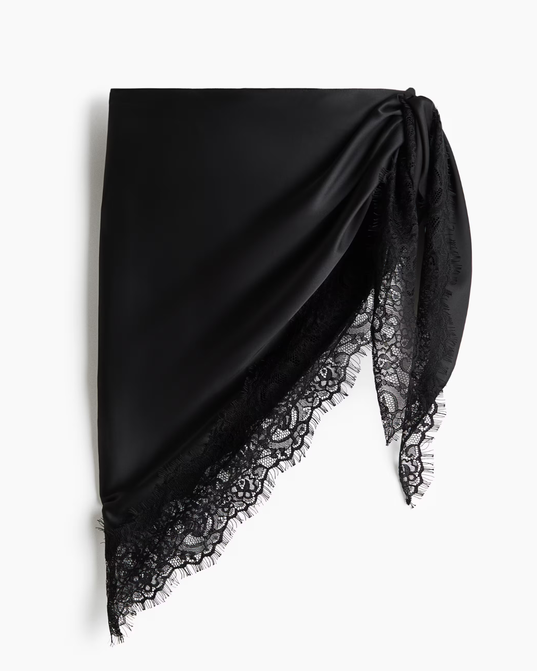 Driehoekige sjaal met kant