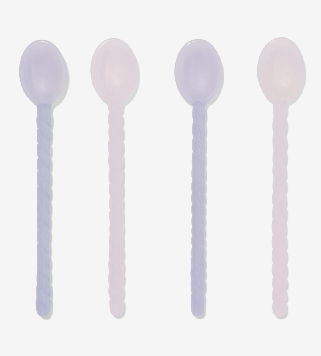 Lepeltjes glas pastel (4 stuks)