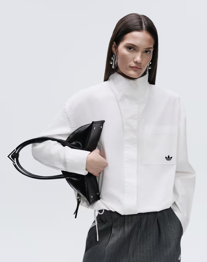 adidas Originals x ASOS - Overhemd met opstaande boord in wit