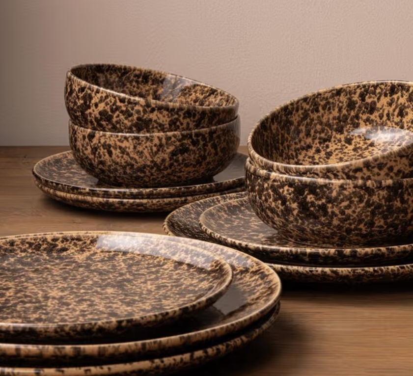 Serviesset Marbles - Bruin