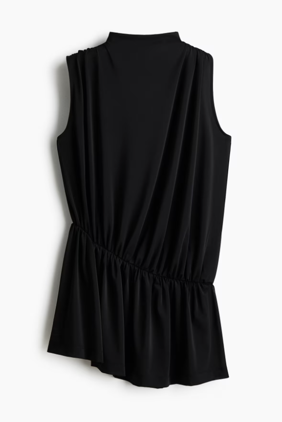 Asymmetrische gedrapeerde top