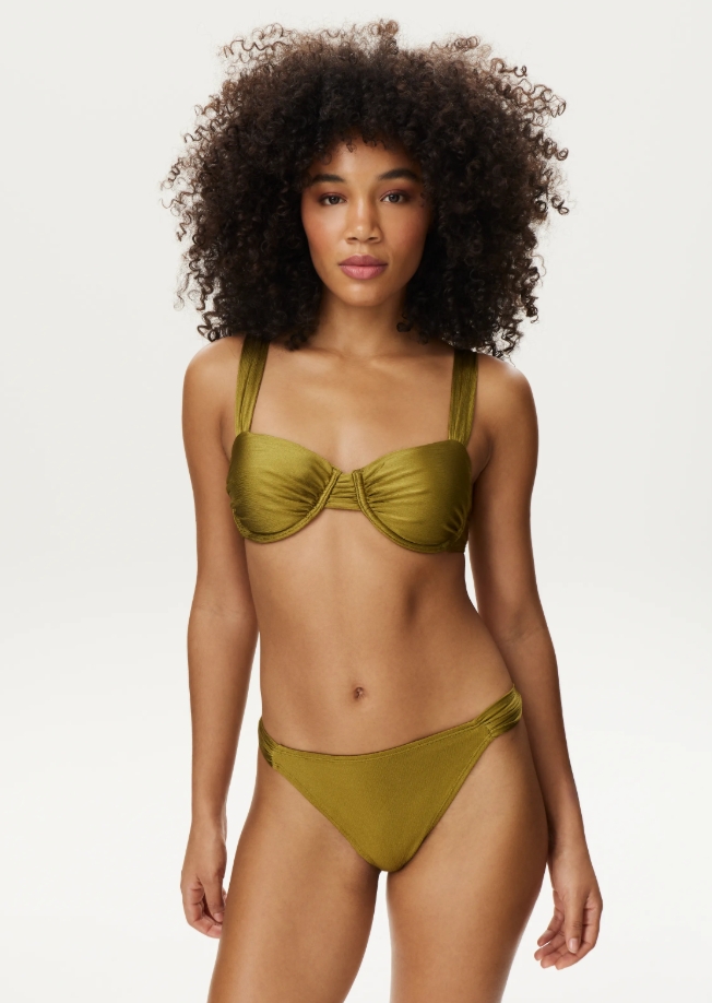 Bikini top met plooien